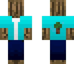 wood man with tree jacket