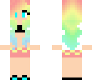 edit of cute rainbow haired girl