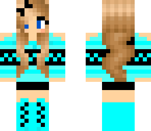 blue and black swag girl