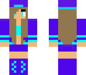 blue and purple swag girl