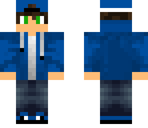 blue hat and headphones
