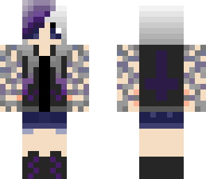 blue and purple emo girl