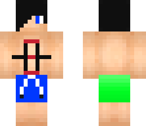 man with tattoo in bathingsuit