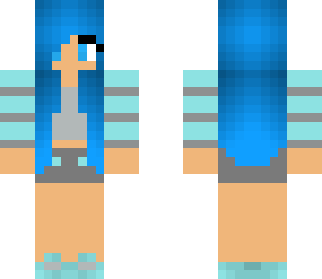 blue hair stripes
