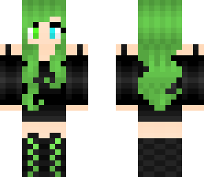 green and black girl