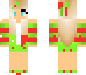 cute green and red girl