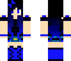 blue stripes girl