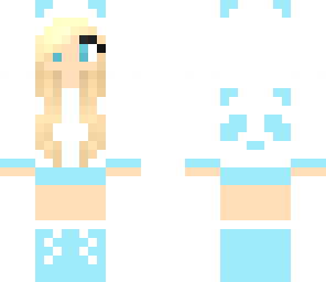 blue panda girl