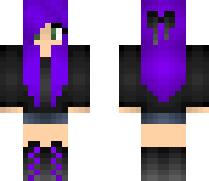 purple haired girl