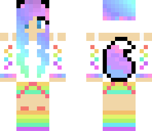 rainbow foxgirl