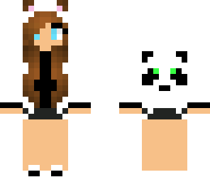 panda girl with headphones