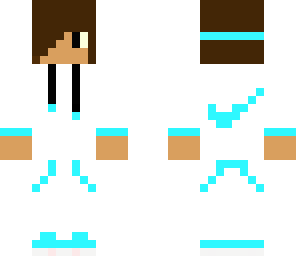 cyan and white skin