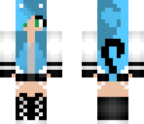 blue cat girl