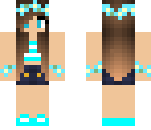 blue flower girl