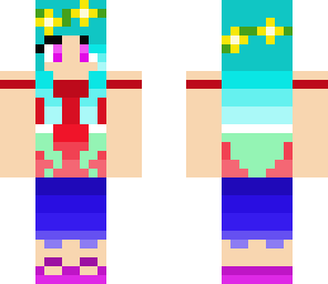 blue haired girl