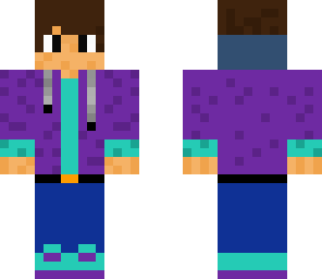 purple and aqua cool dude
