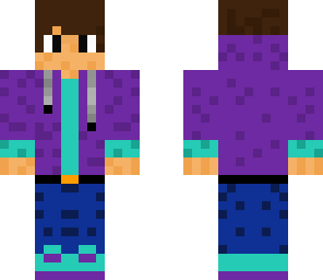 purple and aqua cool dude