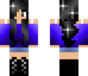 starry hair midnight blue girl