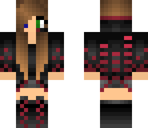 red and black gamer girl
