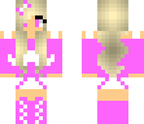 purple blonde girl