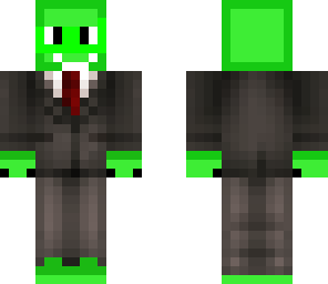 green man in a suit