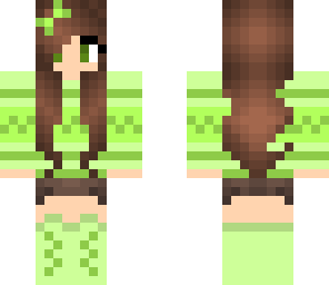 green winter girl