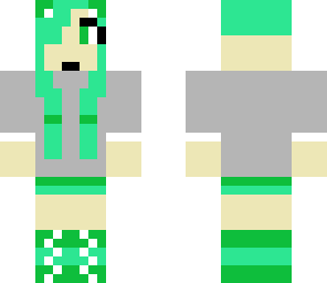 green pretty fox girl