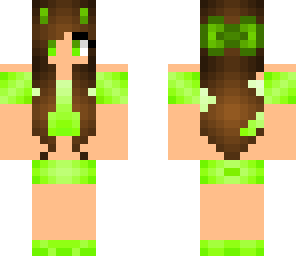 neon green devil girl
