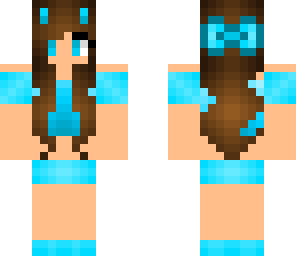 sky blue devil girl
