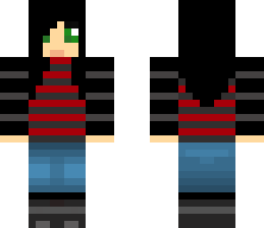 goth striped girl