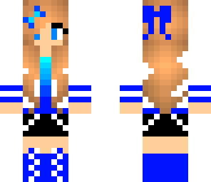 cute blue and white girl skin edit