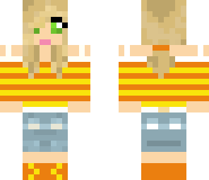 me in orange and yellow