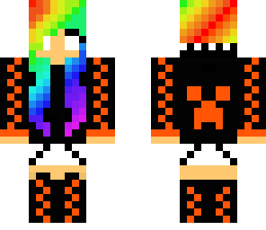 halloween rainbow beast mode girl
