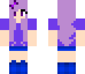 purple and blue girl
