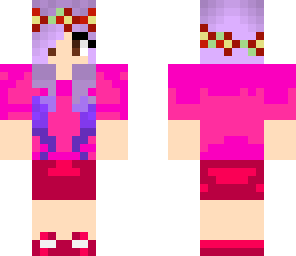 flower girl with pink clothing