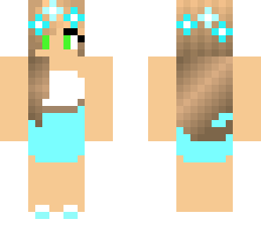 cute blue beach girl