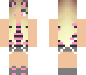 stylish ombre pink kitty girl
