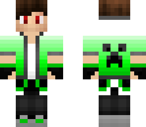 creeper boy white green