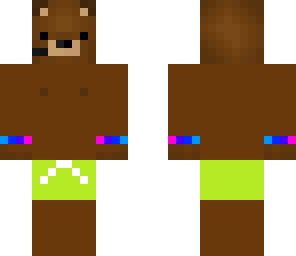 teddy in trunks