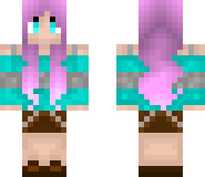 purple haired sweater girl