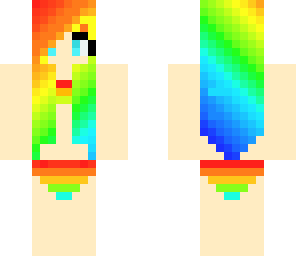 rainbow bikini girl