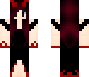 black dress with horns and blood