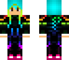 rainbow hooded teen