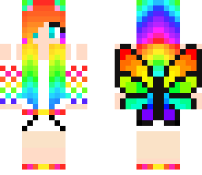 girl wolf butterfly