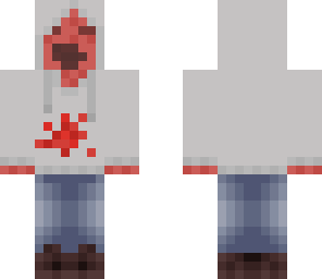 mad murderer with blood