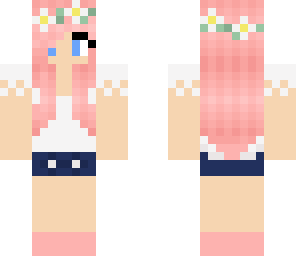 cute pink hair girl