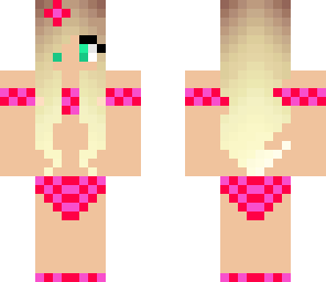 pink and red bathing suit