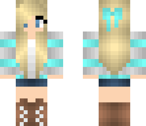 blue stripe bow