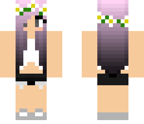 purple kat with black shorts