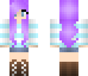 purple haired girl